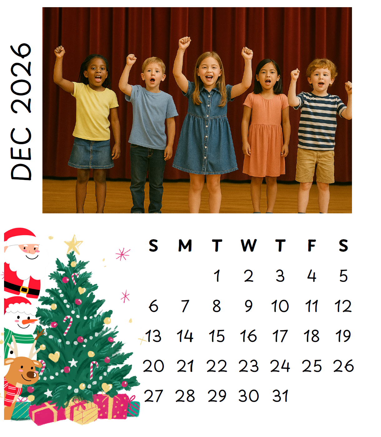 Custom Magnet Calendar: separate 12 months