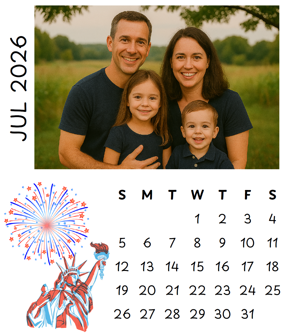 Custom Magnet Calendar: separate 12 months