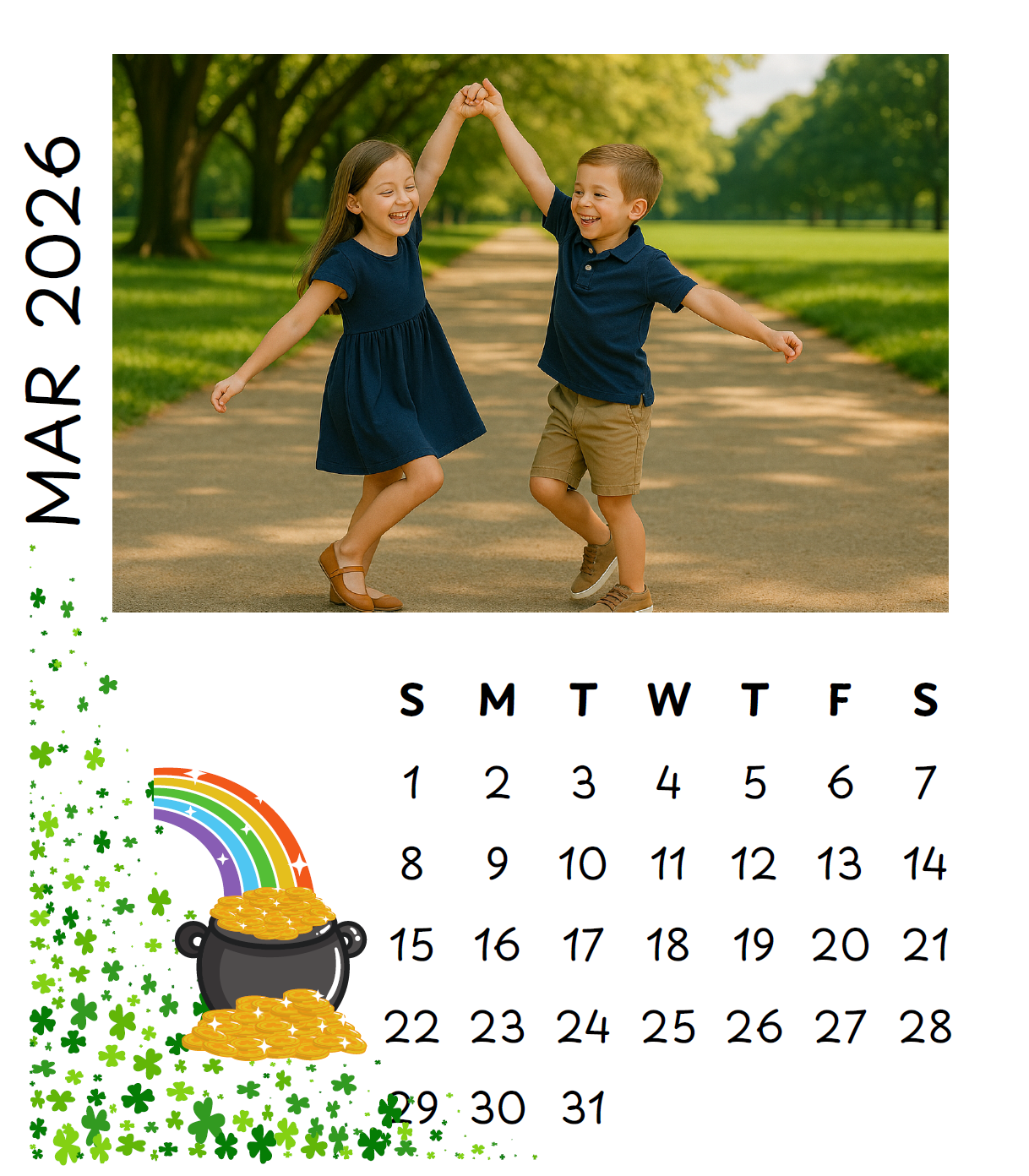 Custom Magnet Calendar: separate 12 months